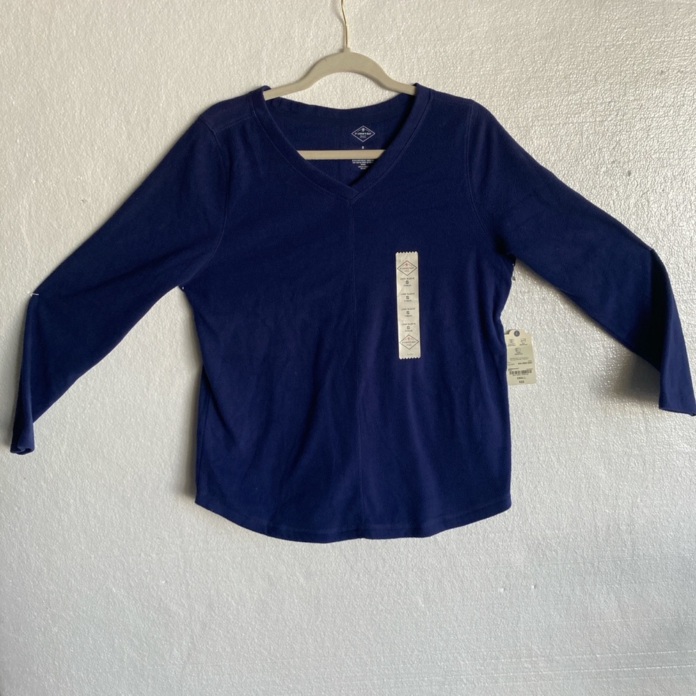St. John's Bay Kids Long Sleeve Navy Tee
